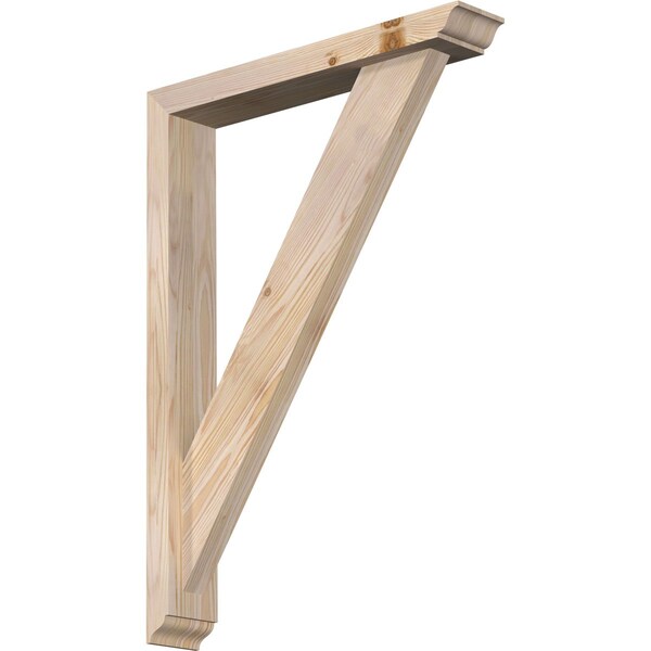 Ekena Millwork Traditional Traditional Smooth Bracket w/ Offset Brace, Douglas Fir, 3 1/2"W x 20"D x 28"H BKT0402X20X28TRA01SDF - main